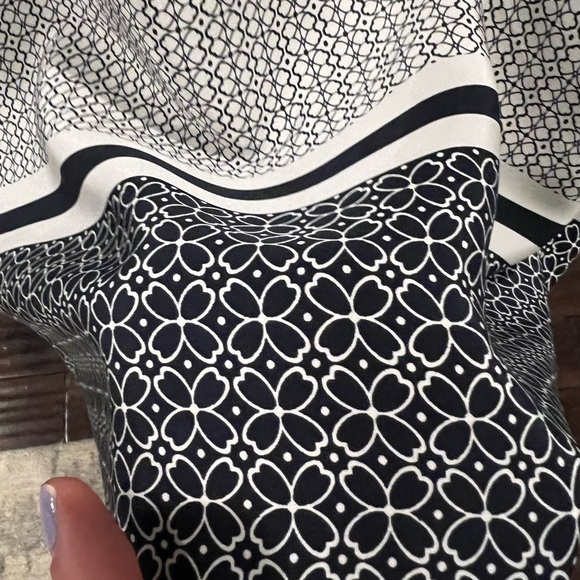 Vince 100% Silk trapunto Sheath GEOMETRIC tunic wide dress size XXS - Picture 5 of 11